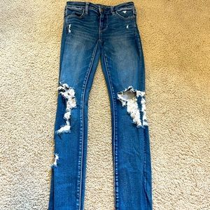 distressed American eagle denim jeans lightly used